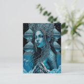 Schöne Meerjungfrau Sea Nymph Postkarte (Stehend Vorderseite)
