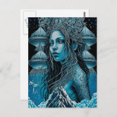 Schöne Meerjungfrau Sea Nymph Postkarte (Vorne/Hinten)