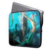 Schöne Meerjungfrau-Szene 3 Laptopschutzhülle (Vorderseite Links)