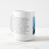 Schöne Meerjungfrau und Meerjungfrau-Gedicht auf Kaffeetasse (Vorderseite Links)