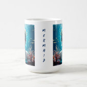 Schöne Meerjungfrau unter Wasser Kaffeetasse (Mittel)