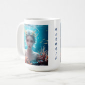 Schöne Meerjungfrau unter Wasser Kaffeetasse (Vorderseite Links)