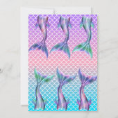 Schöne Meerjungfrau zum Geburtstag Einladung (Rückseite)