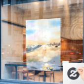 Schöne Meerseite in Ölgemälde Fensteraufkleber (Café-Fenster)