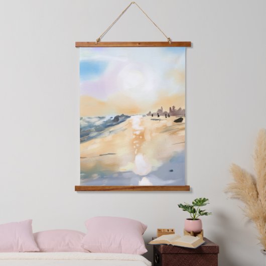 Schöne Meerseite in Ölgemälde Wandteppich Mit Holzrahmen (Schlafzimmer)