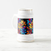 Schöne mehrfarbige Blume Design-32908 Bierglas (Vorderseite Links)