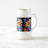Schöne mehrfarbige Blume Design-32908 Bierglas (VorderseiteRechts)