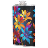 Schöne mehrfarbige Blume Design-32908 Flachmann (Links)