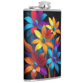 Schöne mehrfarbige Blume Design-32908 Flachmann (Rechts)