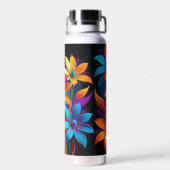 Schöne mehrfarbige Blume Design-32908 Trinkflasche (Rückseite)