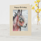 Schöne mehrfarbige Esel Geburtstags-Karte Karte (Gelbe Blume)