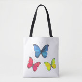 Schöne mehrfarbige Gelbe Schmetterlinge Tasche (Vorderseite)