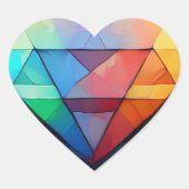 Schöne mehrfarbige Heart Stickers (Vorderseite)