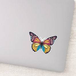 Schöne mehrfarbige Schmetterlinge Aufkleber