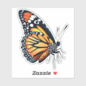 Schöne mehrfarbige Schmetterlinge Aufkleber (Blatt)