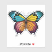 Schöne mehrfarbige Schmetterlinge Aufkleber (Blatt)
