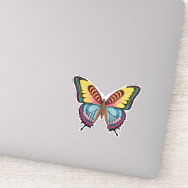 Schöne mehrfarbige Schmetterlinge Aufkleber