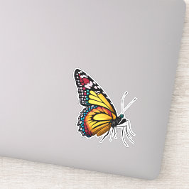Schöne mehrfarbige Schmetterlinge Aufkleber