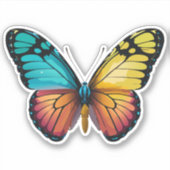 Schöne mehrfarbige Schmetterlinge Aufkleber (Vorderseite)