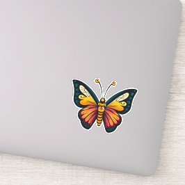 Schöne mehrfarbige Schmetterlinge Aufkleber