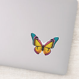Schöne mehrfarbige Schmetterlinge Aufkleber