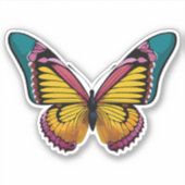 Schöne mehrfarbige Schmetterlinge Aufkleber (Vorderseite)