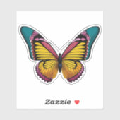 Schöne mehrfarbige Schmetterlinge Aufkleber (Blatt)