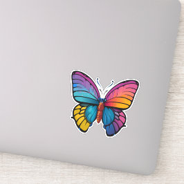 Schöne mehrfarbige Schmetterlinge Aufkleber
