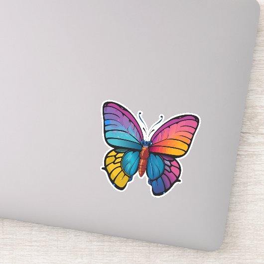 Schöne mehrfarbige Schmetterlinge Aufkleber (Detail)