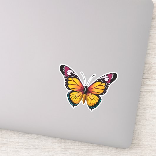 Schöne mehrfarbige Schmetterlinge Aufkleber (Detail)