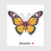 Schöne mehrfarbige Schmetterlinge Aufkleber (Blatt)