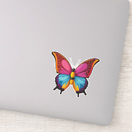 Schöne mehrfarbige Schmetterlinge Aufkleber