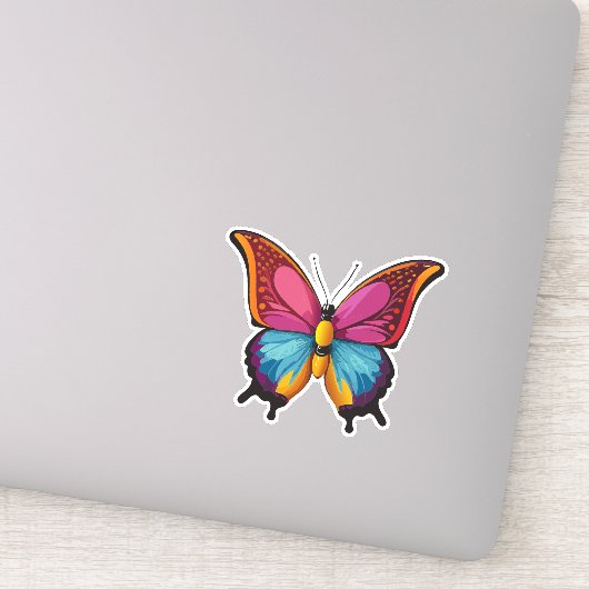 Schöne mehrfarbige Schmetterlinge Aufkleber (Detail)