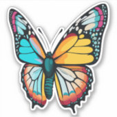 Schöne mehrfarbige Schmetterlinge Aufkleber (Vorderseite)