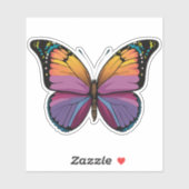 Schöne mehrfarbige Schmetterlinge Aufkleber (Blatt)