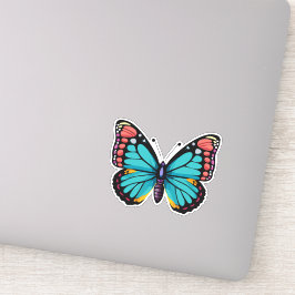 Schöne mehrfarbige Schmetterlinge Aufkleber