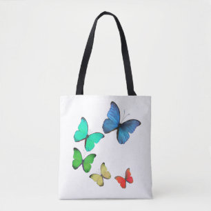 Schöne mehrfarbige Schmetterlinge Tasche