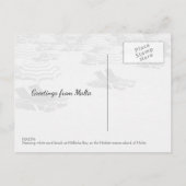 Schöne Mellieha Bay Sand Beach Szene Malta Postkarte (Rückseite)