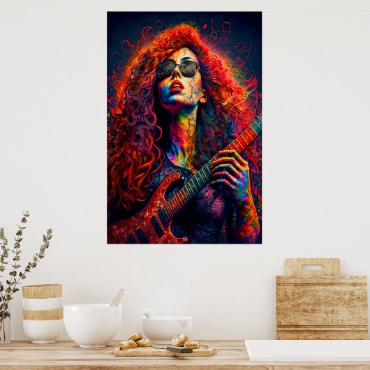 Schöne Melody - Rock and Roll Poster Print (Küche)