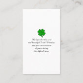 Schöne Memorial Sympathy Card Visitenkarte (Rückseite)