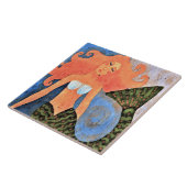 Schöne Mermaid Abstrakte digitale Malerei Fliese (Seite)