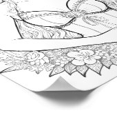 Schöne Mermaid Aduloring-Färbung Poster (Ecke)