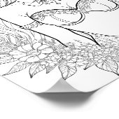 Schöne Mermaid Aduloring-Färbung Poster (Ecke)