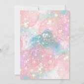 Schöne Mermaid Baby Girl Dusche Einladung (Rückseite)