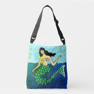 Schöne Mermaid Beach Bag Tragetaschen Mit Langen Trägern