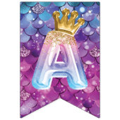 Schöne Mermaid Birthday Balloon Foil Letters Wimpelkette (Dritte Fahne)