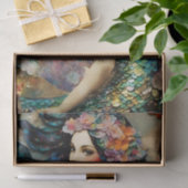 Schöne Mermaid Decoupage Seidenpapier (Geschenk)