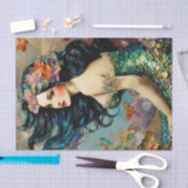 Schöne Mermaid Decoupage Seidenpapier (Handwerk)