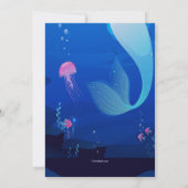 Schöne Mermaid Geburtstagsparty Einladung (Rückseite)