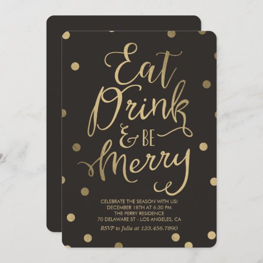 Schöne Merriding Editable Color Holiday Party Einladung (Vorne/Hinten)